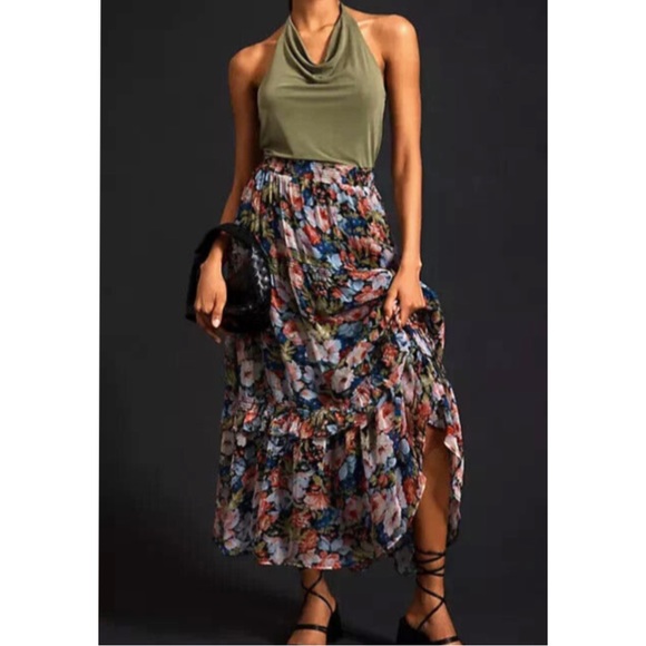 Anthropologie ~Tiered Maxi Skirt (NWT) - Picture 3 of 8